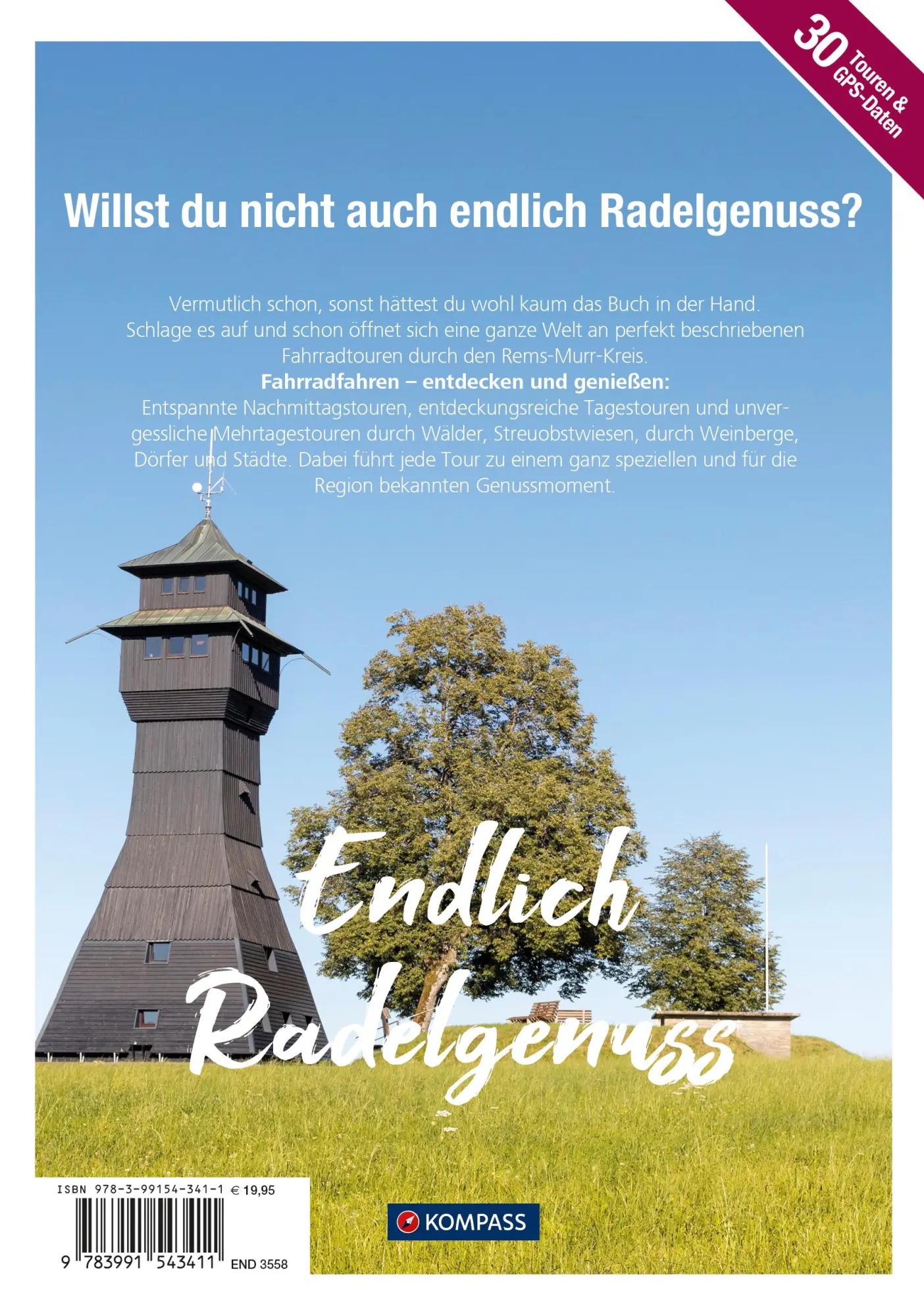 Rückseite: 9783991543411 | KOMPASS Endlich Radelgenuss Remstal und Schwäbischer Wald | Buch
