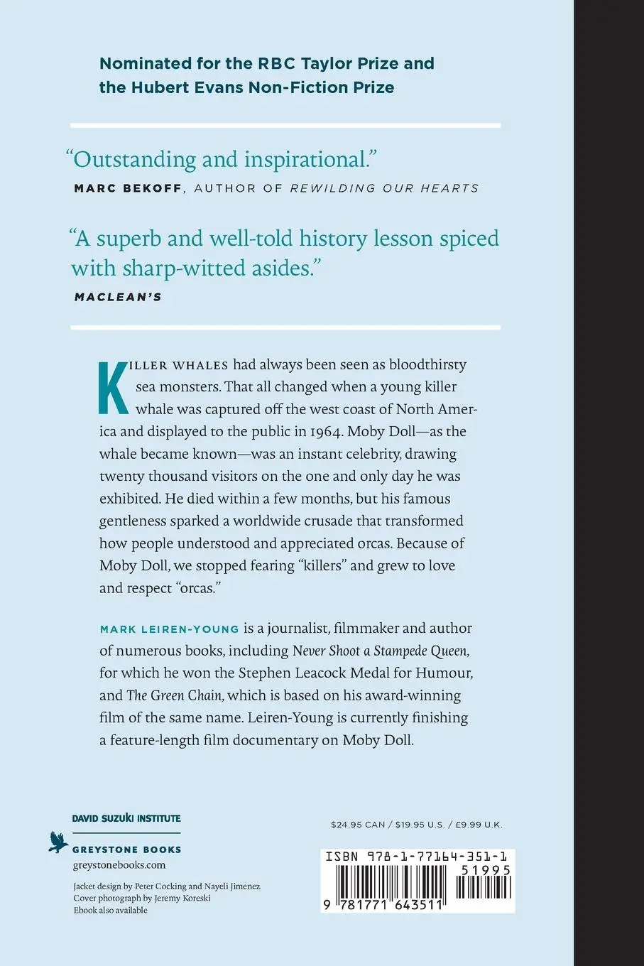 Rückseite: 9781771643511 | The Killer Whale Who Changed the World | Mark Leiren-Young | Buch