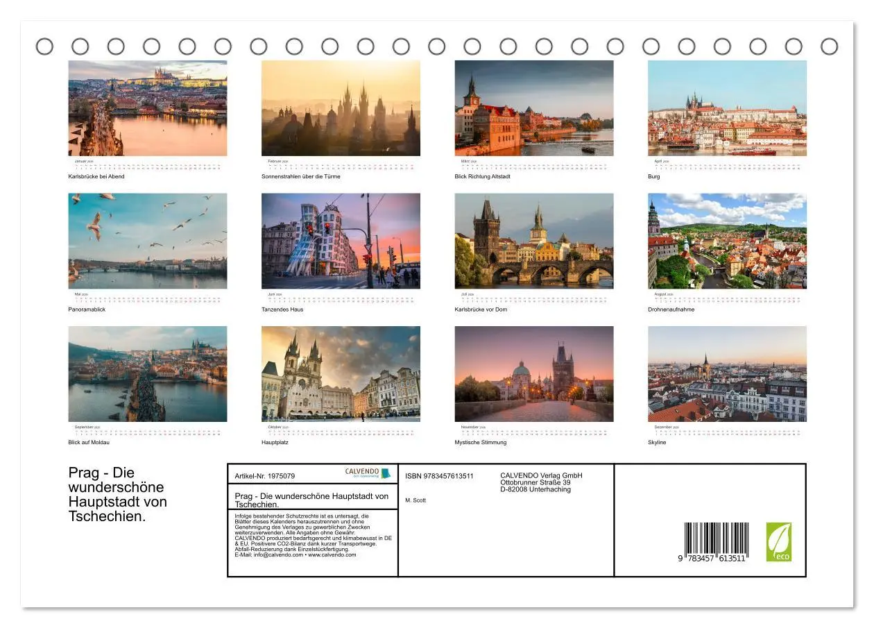 Bild: 9783457613511 | Prag - Die wunderschöne Hauptstadt von Tschechien. (Tischkalender...