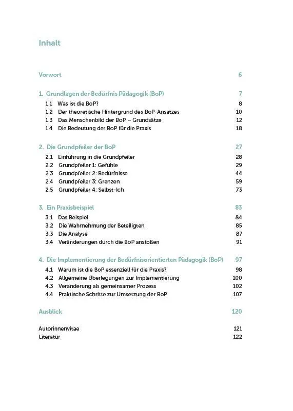 Bild: 9783960463511 | Bedürfnisorientierte Pädagogik (BoP) verstehen, einordnen, anwenden