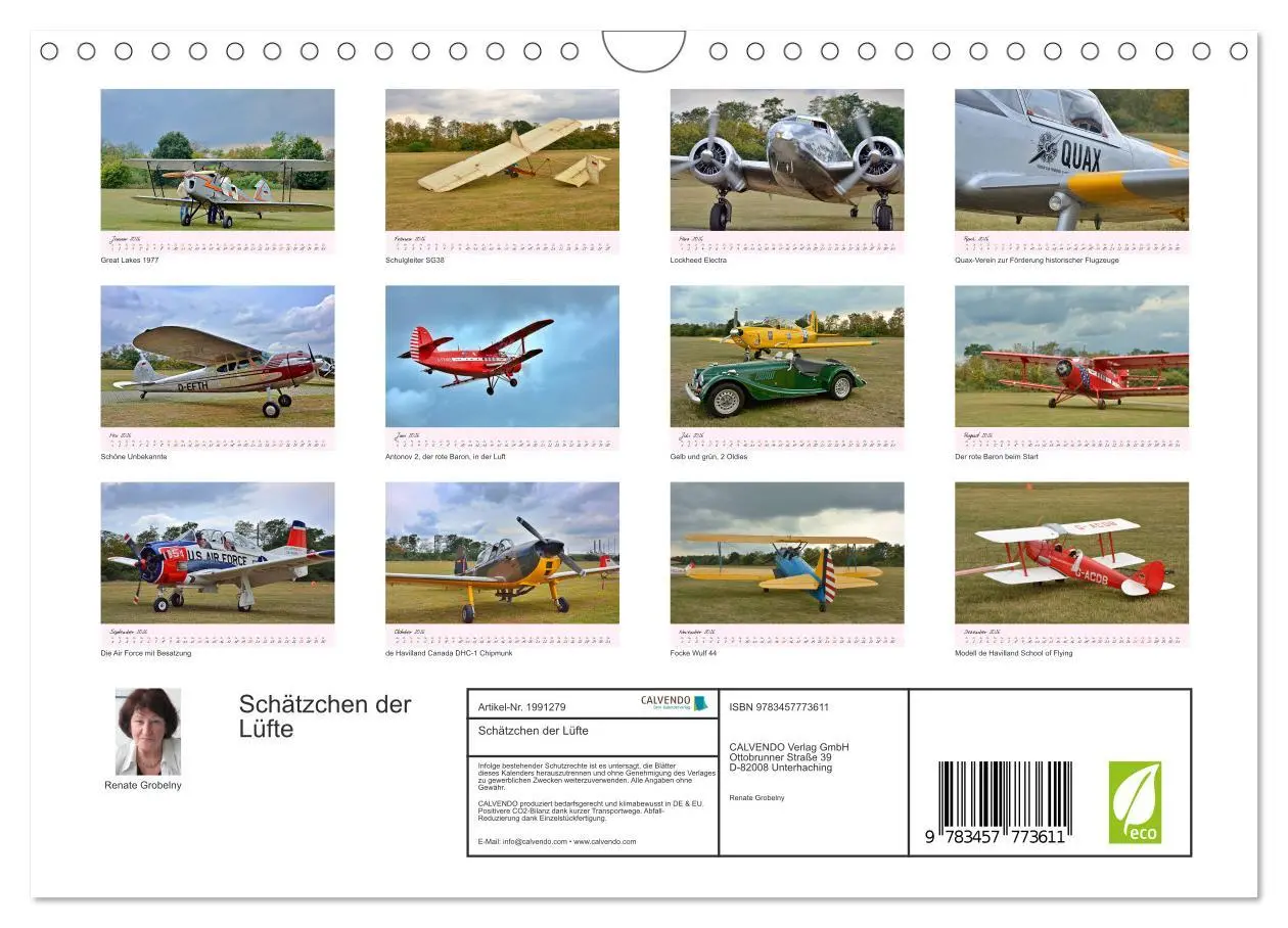 Bild: 9783457773611 | Schätzchen der Lüfte (Wandkalender 2026 DIN A4 quer), CALVENDO...