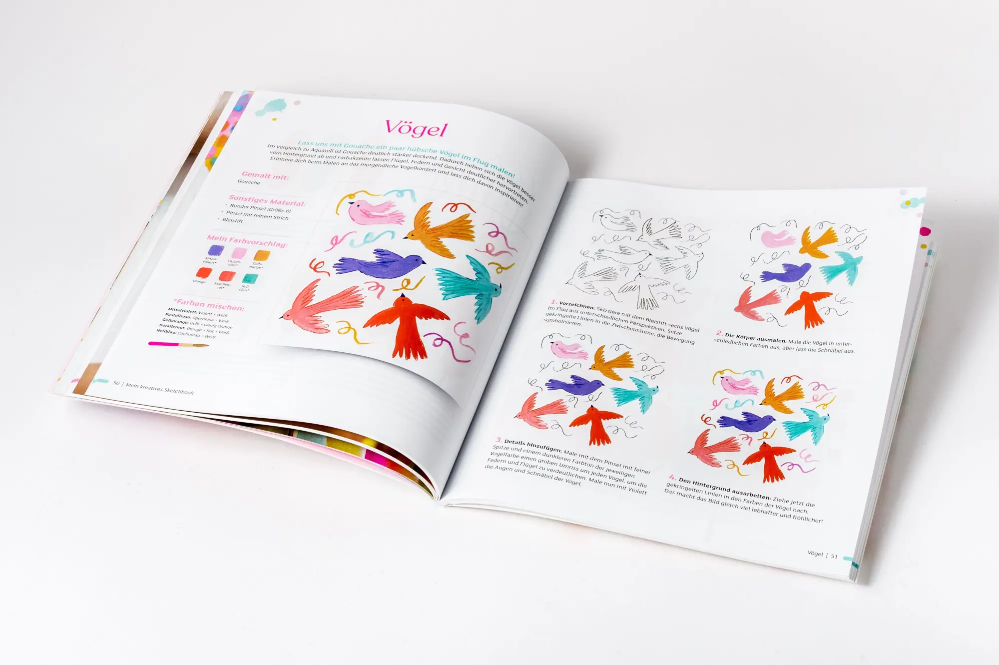 Bild: 9783809453611 | Mein kreatives Sketchbook - 25 einfache Malprojekte | Viddhi Saschit