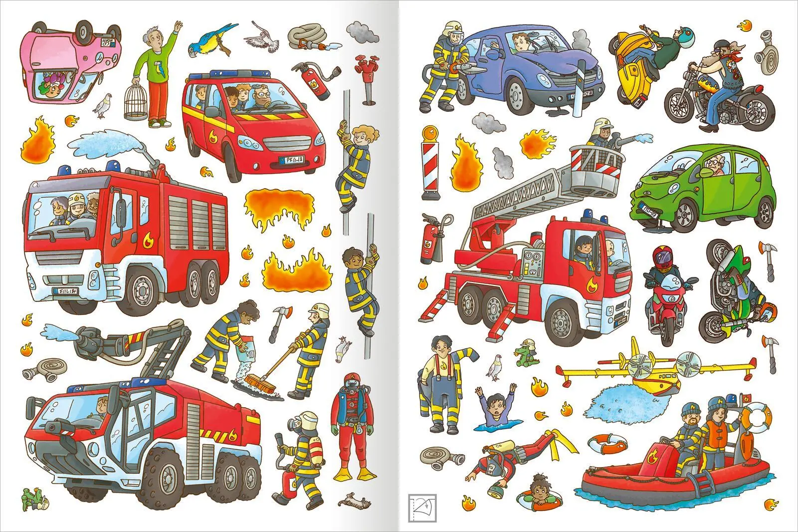 Bild: 9783845853611 | Mein Polizei- und Feuerwehr-Stickerheft | Über 250 Sticker | Coenen