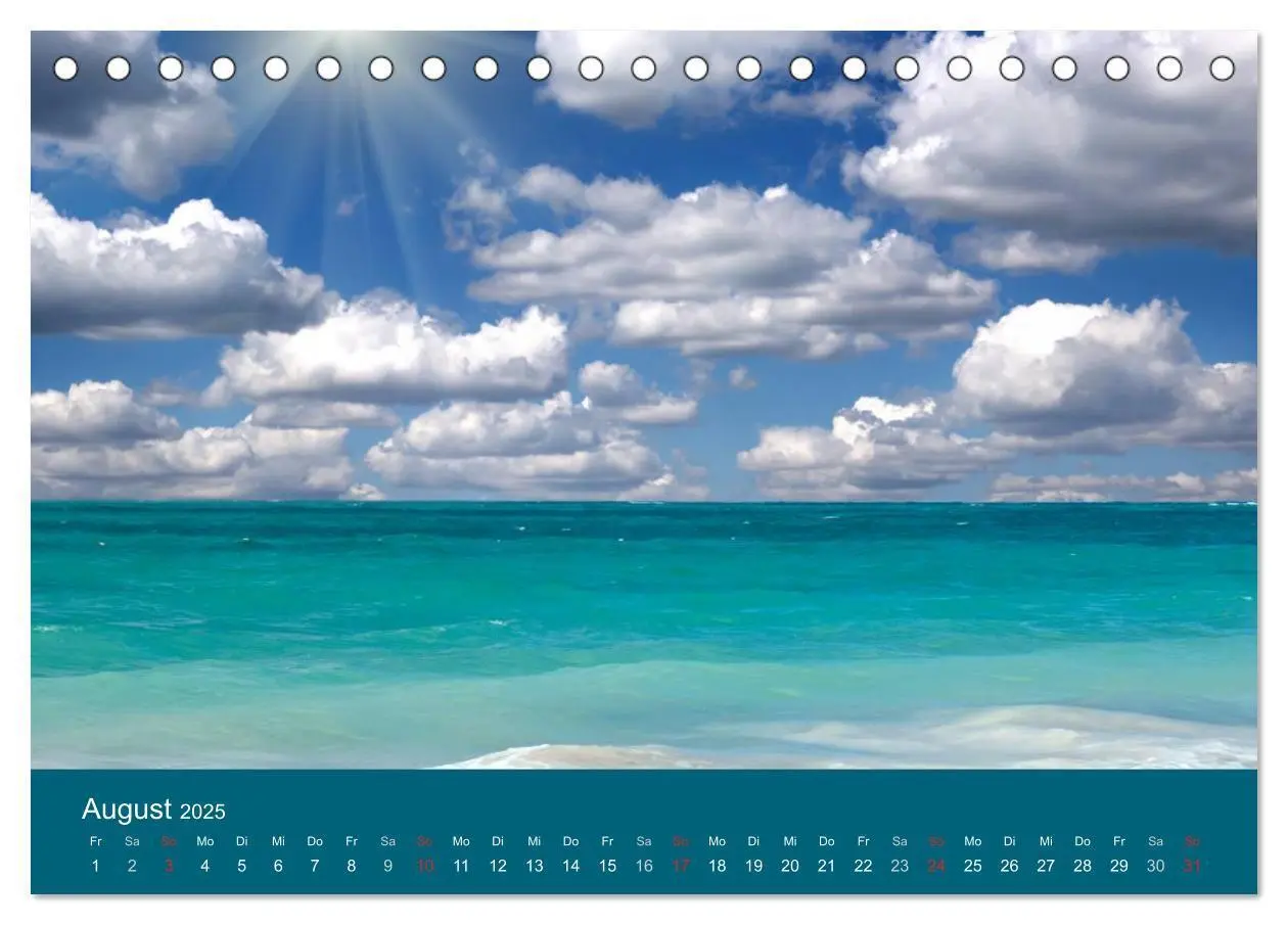 Bild: 9783435743711 | Traumstrände (Tischkalender 2025 DIN A5 quer), CALVENDO Monatskalender