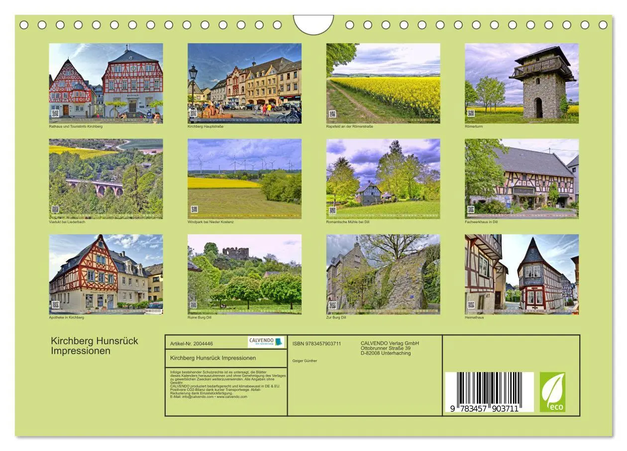 Bild: 9783457903711 | Kirchberg Hunsrück Impressionen (Wandkalender 2026 DIN A4 quer),...