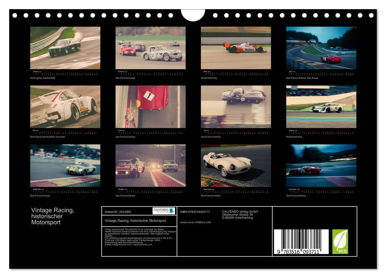 Bild: 9783516093711 | Vintage Racing, historischer Motorsport (Wandkalender 2026 DIN A4...