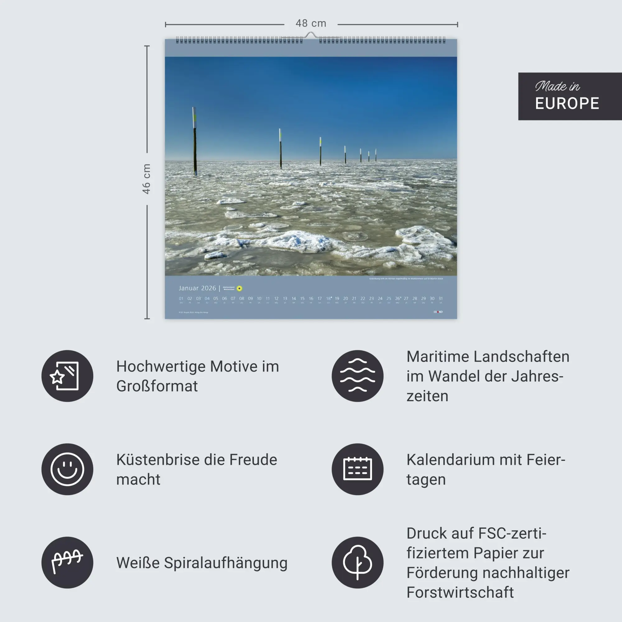 Bild: 9783964023711 | Nationalpark Wattenmeer Edition Kalender 2026 - Martin Stock | Stock