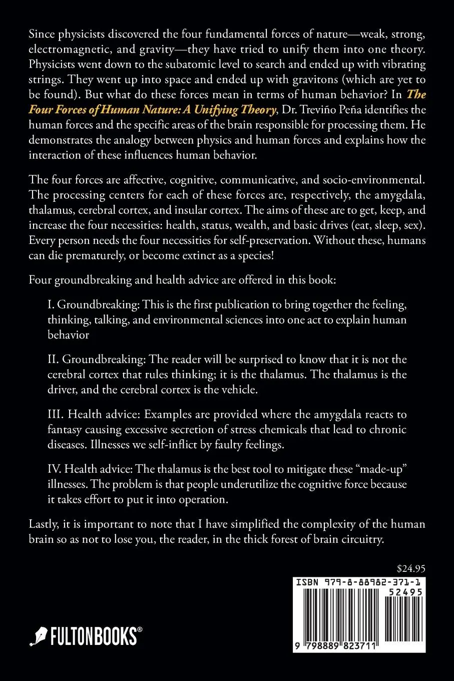 Rückseite: 9798889823711 | The Four Forces of Human Nature | A Unifying Theory | Peña | Buch