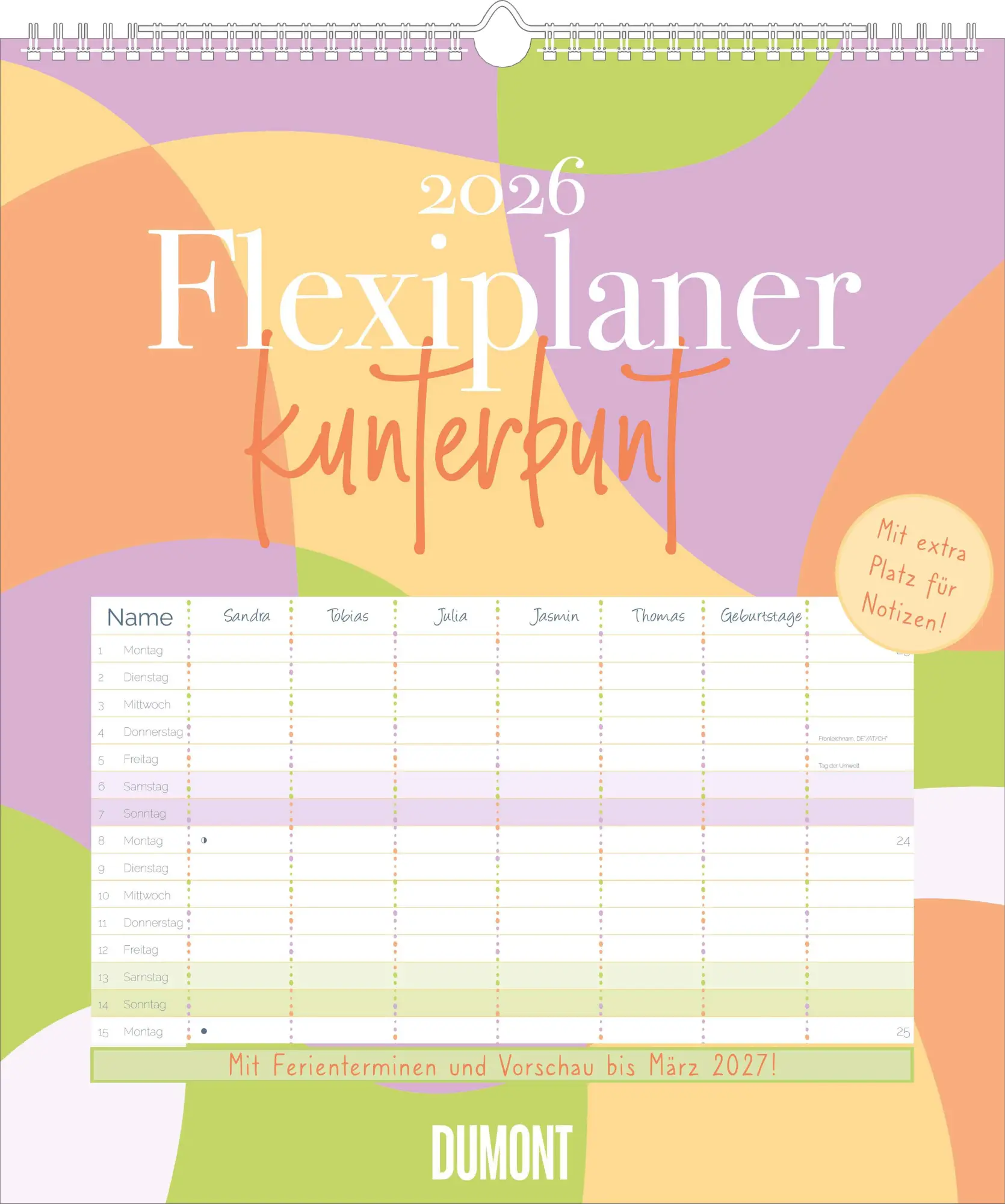 Cover: 4069095003811 | Flexiplaner kunterbunt 2026 | Kalender | DuMont (Kalender) | 14 S.