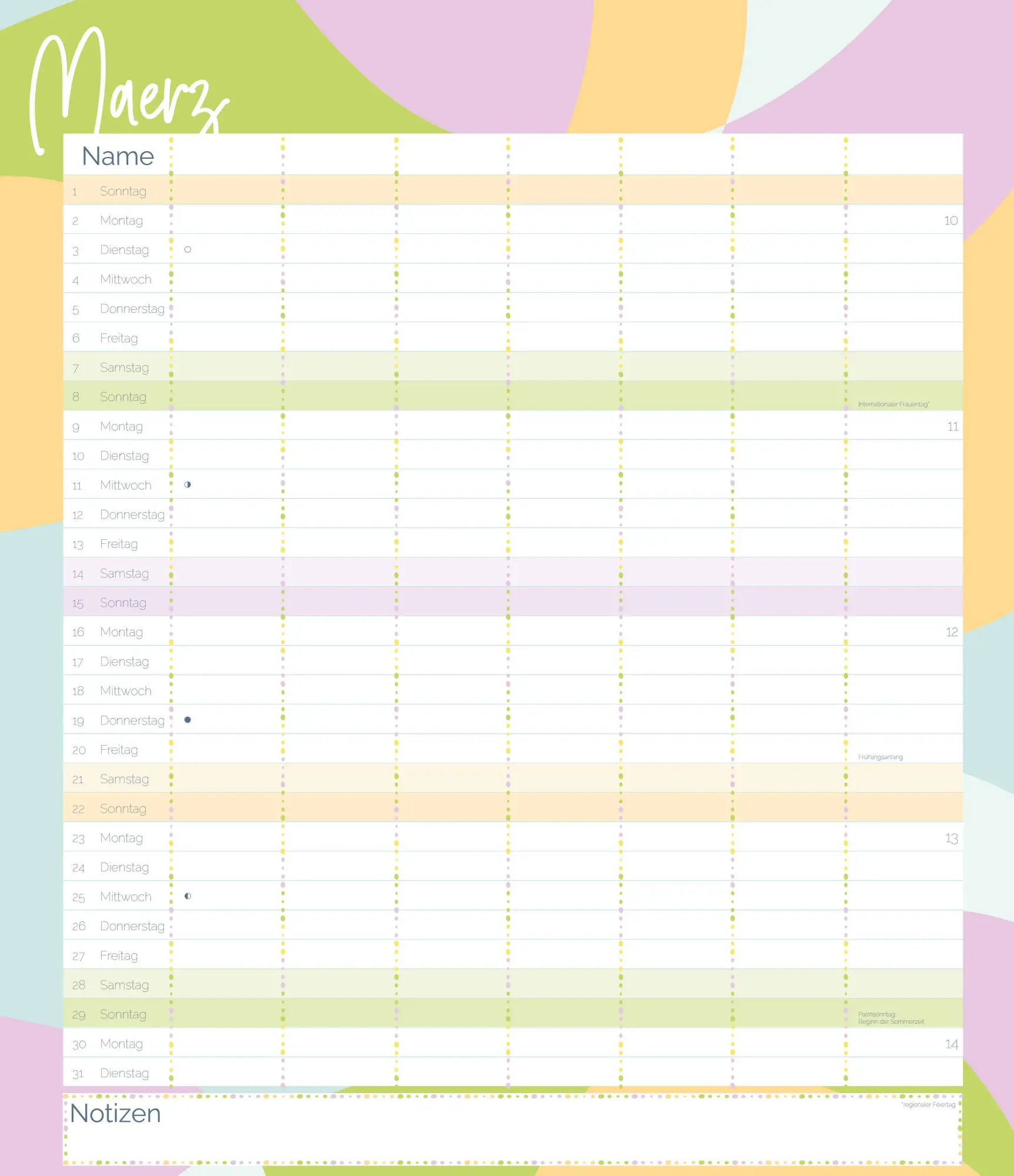 Bild: 4069095003811 | Flexiplaner kunterbunt 2026 | Kalender | DuMont (Kalender) | 14 S.