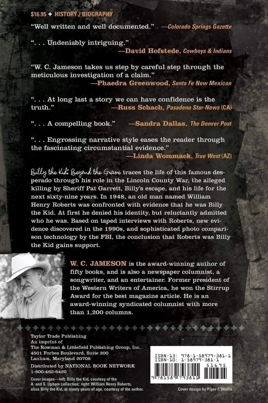 Rückseite: 9781589793811 | Billy the Kid | Beyond the Grave | W. C. Jameson | Taschenbuch | 2017
