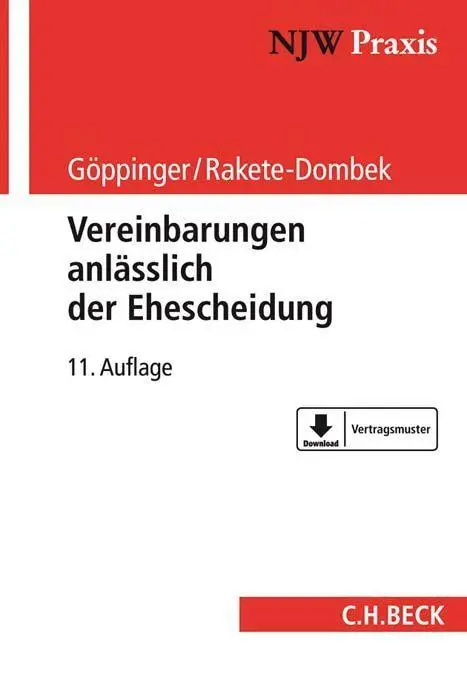 Cover: 9783406713811 | Vereinbarungen anlässlich der Ehescheidung | Horst Göppinger | Buch