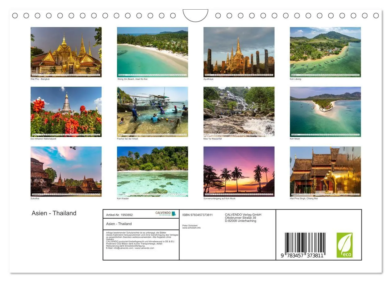 Bild: 9783457373811 | Asien - Thailand (Wandkalender 2026 DIN A4 quer), CALVENDO...