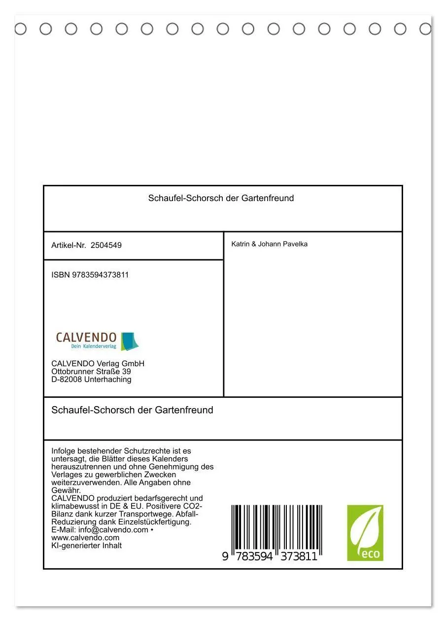 Bild: 9783594373811 | Schaufel-Schorsch der Gartenfreund (Tischkalender 2027 DIN A5...