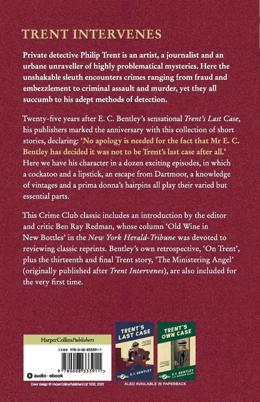 Rückseite: 9780008333911 | Trent Intervenes | E. C. Bentley | Philip Trent Bentley | Englisch