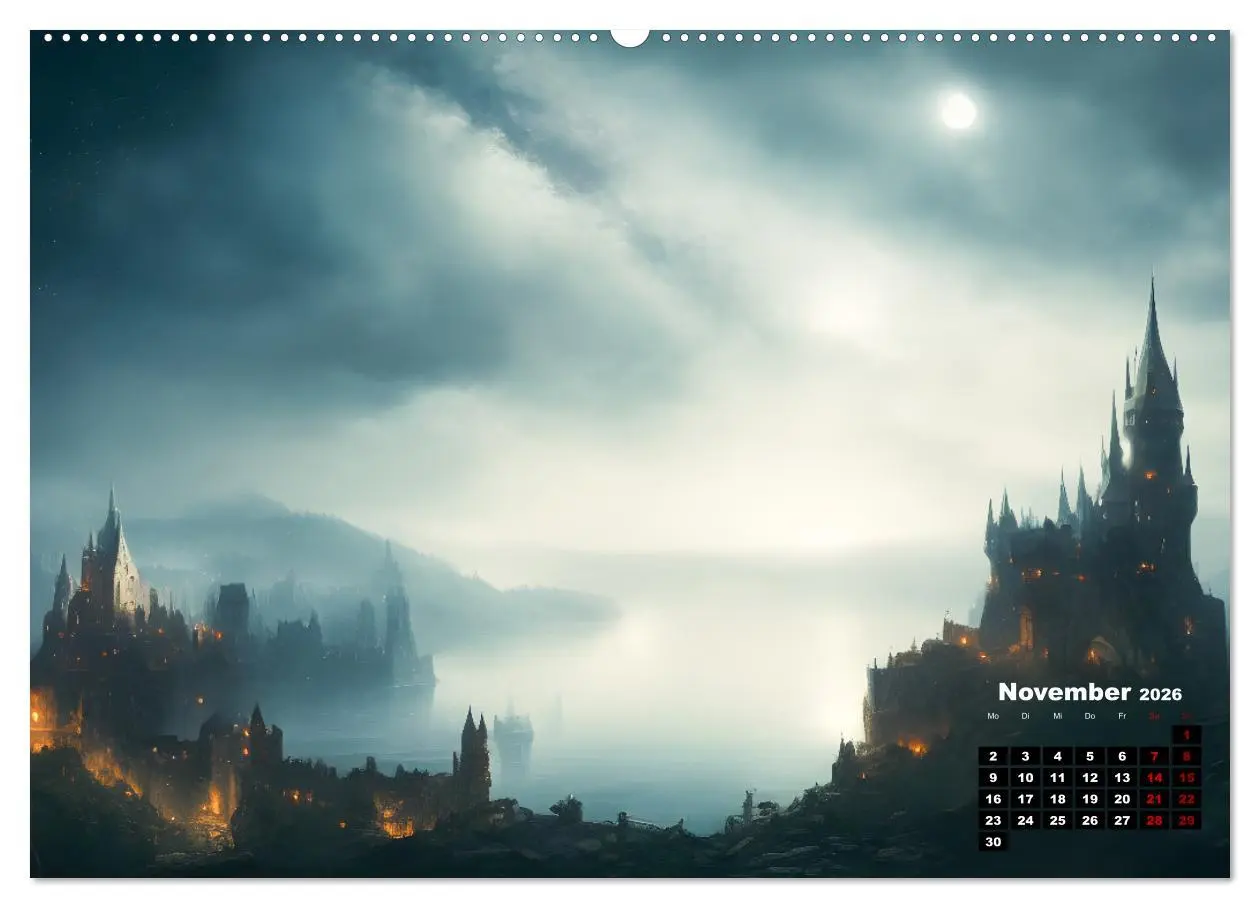 Bild: 9783457503911 | Burgen der Phantasie (Wandkalender 2026 DIN A2 quer), CALVENDO...