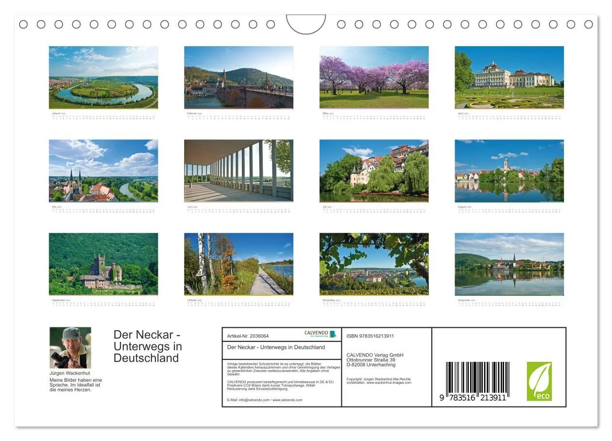 Bild: 9783516213911 | Der Neckar - Unterwegs in Deutschland (Wandkalender 2026 DIN A4...