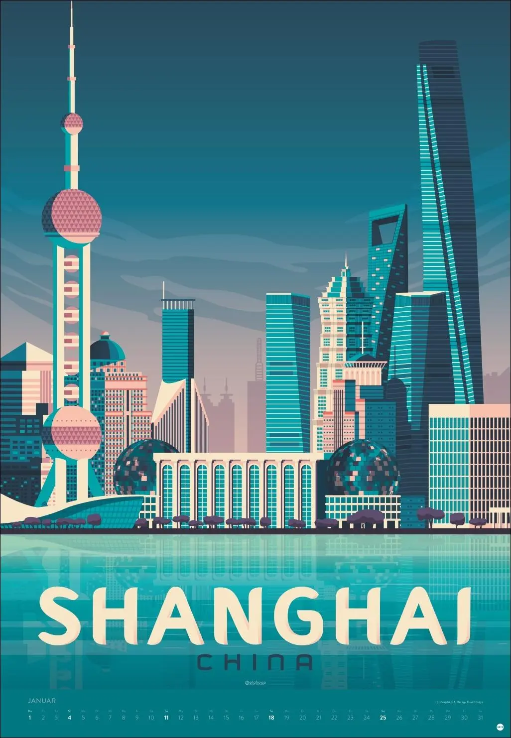 Bild: 9783756413911 | Travel the World Posterkalender 2026 | Olahoop Travel Posters | 14 S.