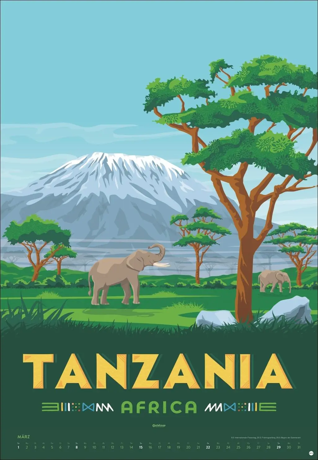 Bild: 9783756413911 | Travel the World Posterkalender 2026 | Olahoop Travel Posters | 14 S.