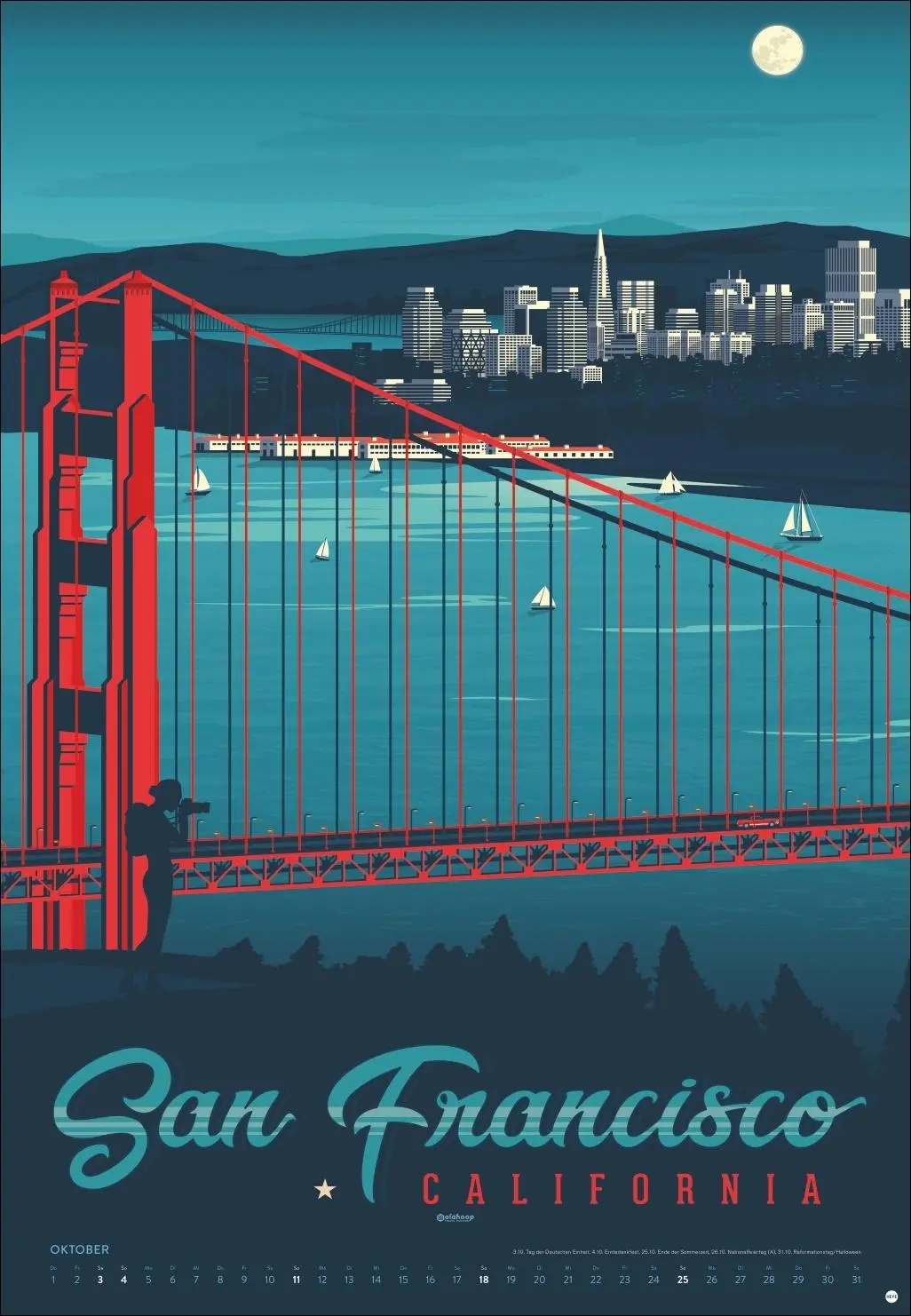 Bild: 9783756413911 | Travel the World Posterkalender 2026 | Olahoop Travel Posters | 14 S.