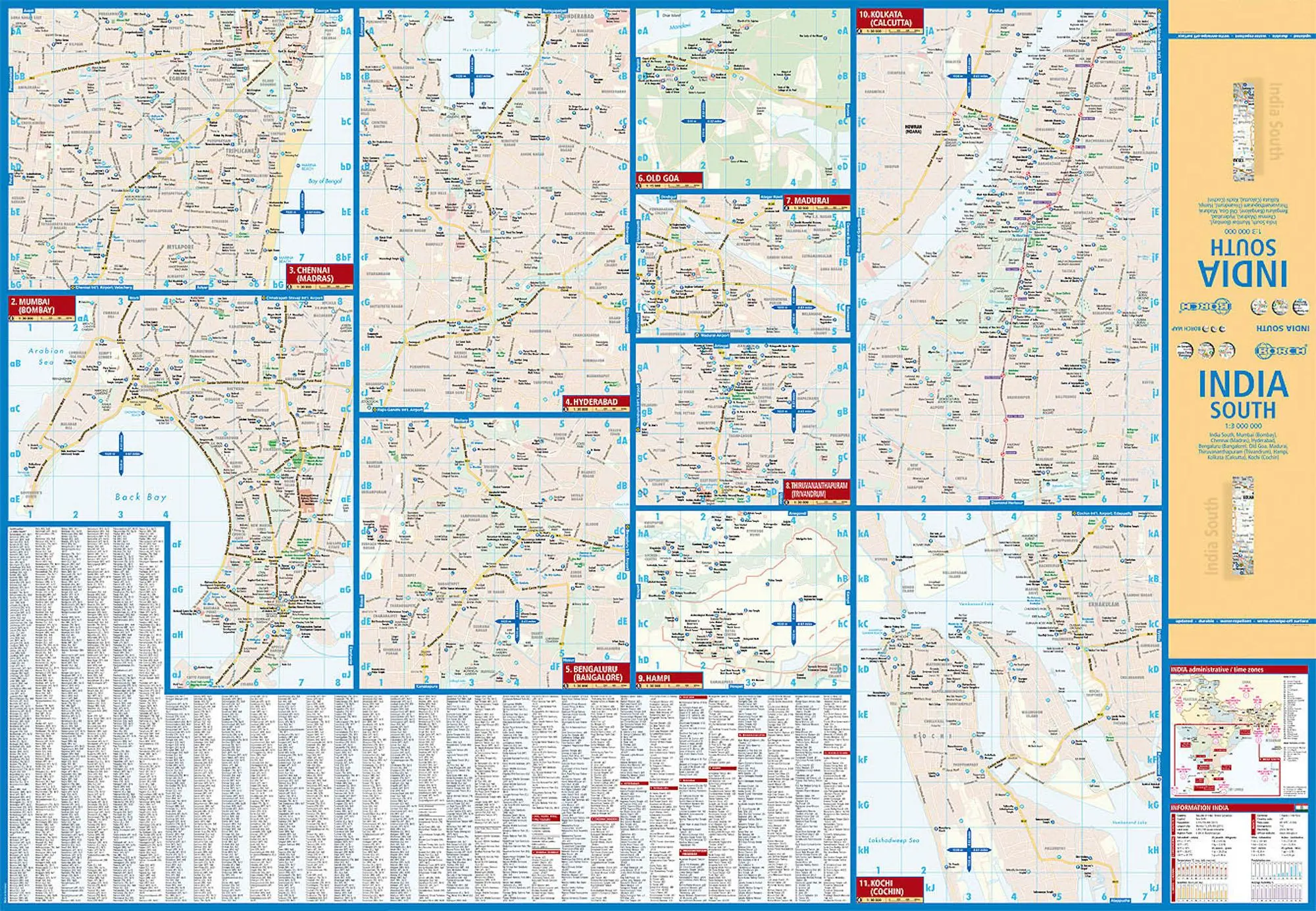 Bild: 9783866093911 | India South 1 : 3 000 000 | (Land-)Karte | Borch Maps | 2 S. | Deutsch