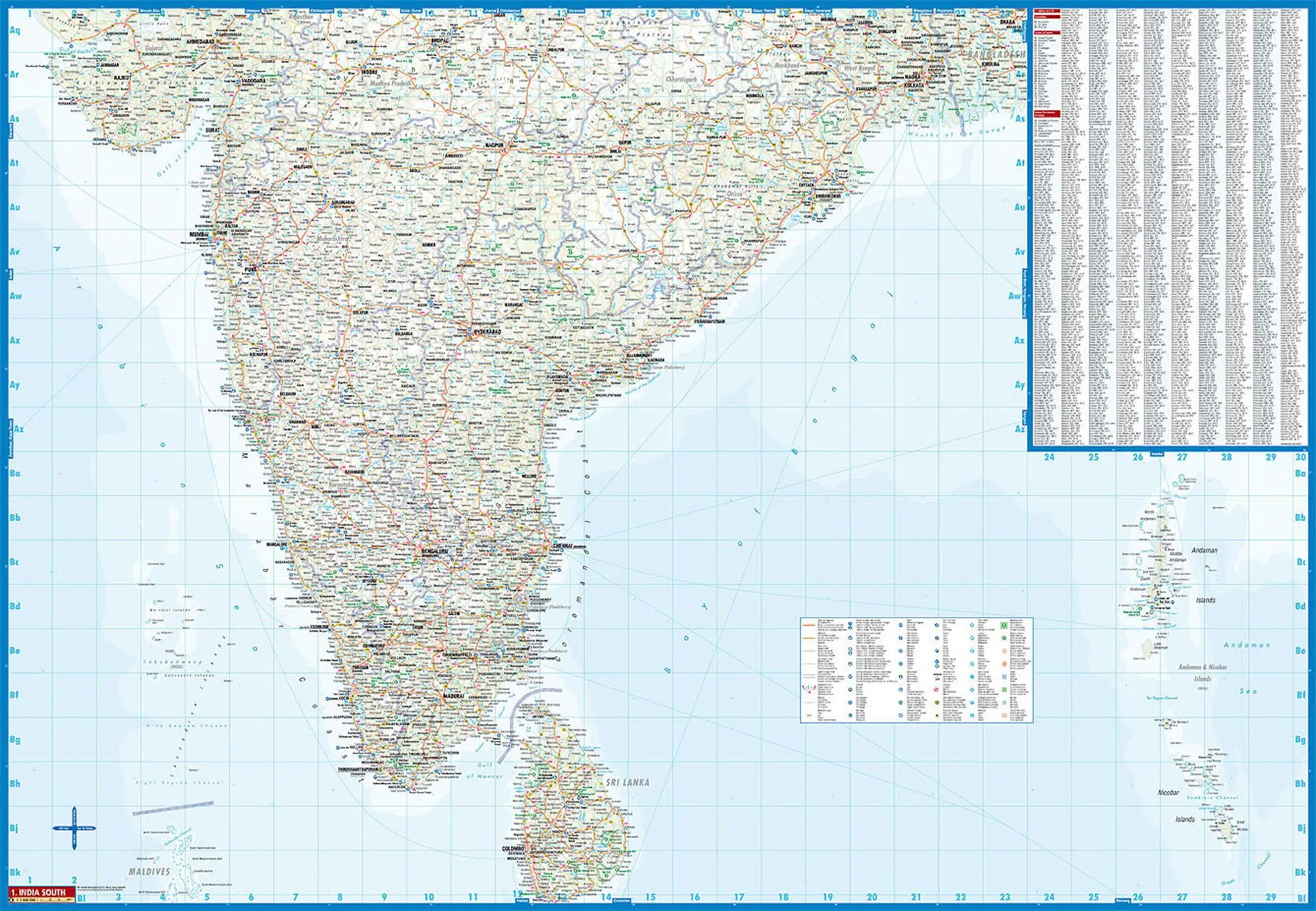 Bild: 9783866093911 | India South 1 : 3 000 000 | (Land-)Karte | Borch Maps | 2 S. | Deutsch