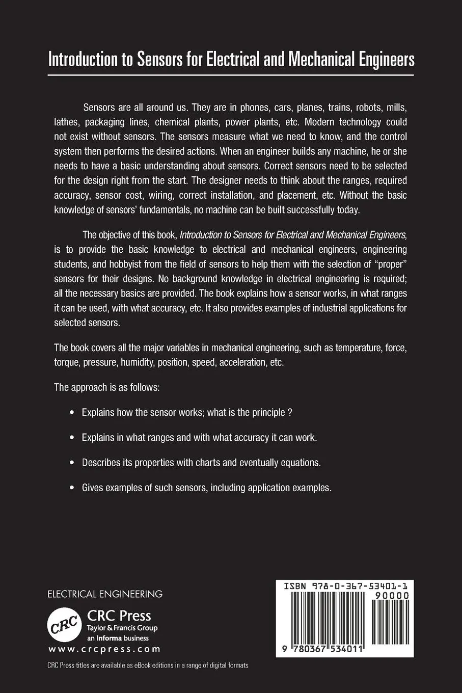 Rückseite: 9780367534011 | Introduction to Sensors for Electrical and Mechanical Engineers | Buch