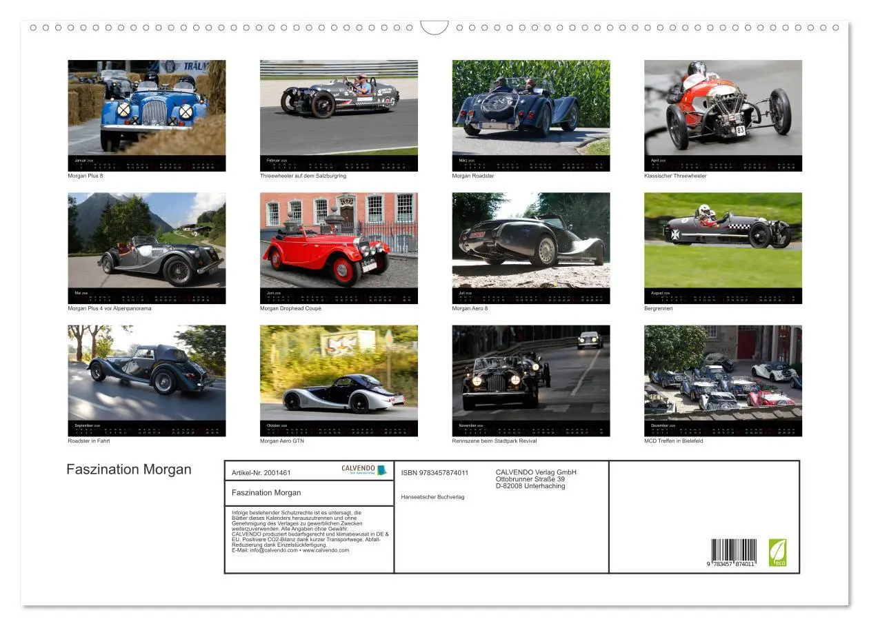 Bild: 9783457874011 | Faszination Morgan (Wandkalender 2026 DIN A2 quer), CALVENDO...