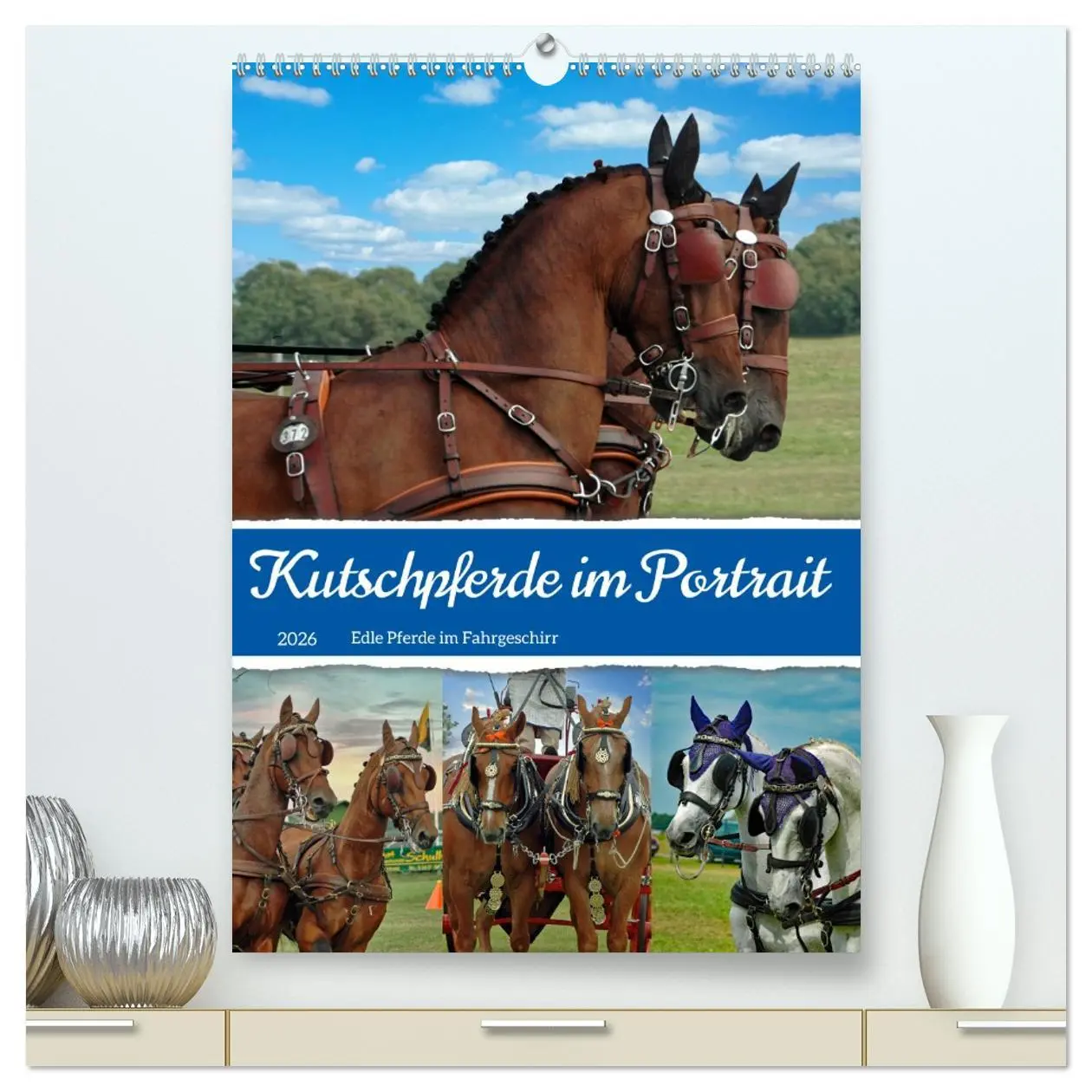 Cover: 9783516344011 | Kutschpferde im Portait (hochwertiger Premium Wandkalender 2026 DIN...