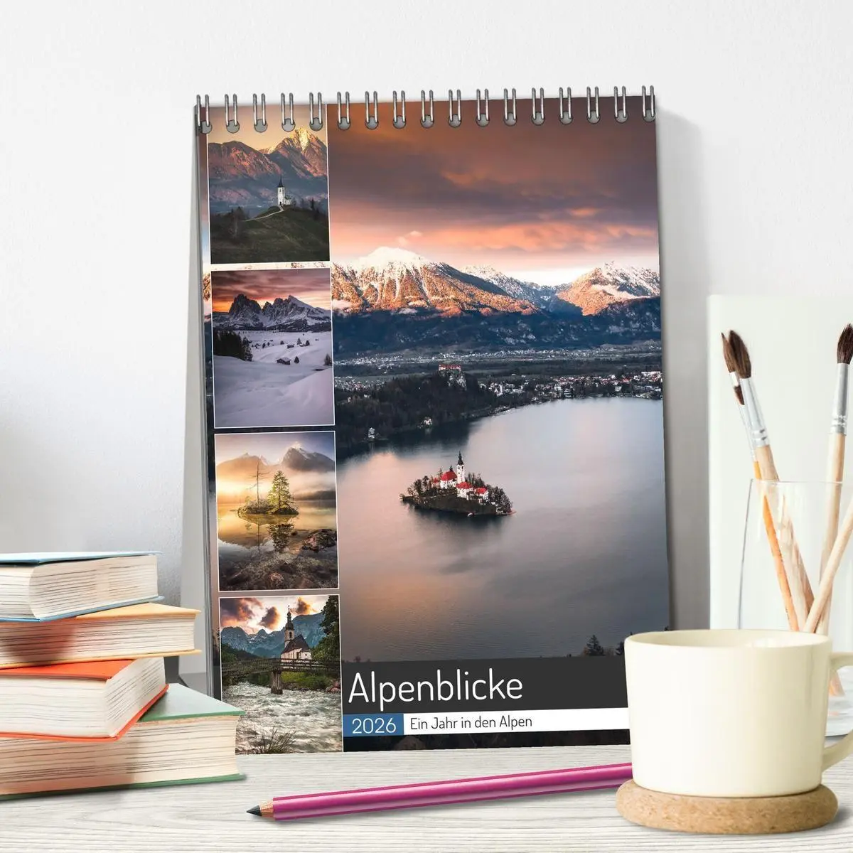 Bild: 9783516654011 | Alpenblicke - Ein Jahr in den Alpen (Tischkalender 2026 DIN A5...