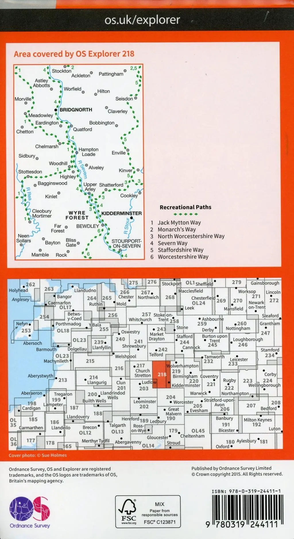 Bild: 9780319244111 | Kidderminster and Wyre Forest | Ordnance Survey | (Land-)Karte | 2015