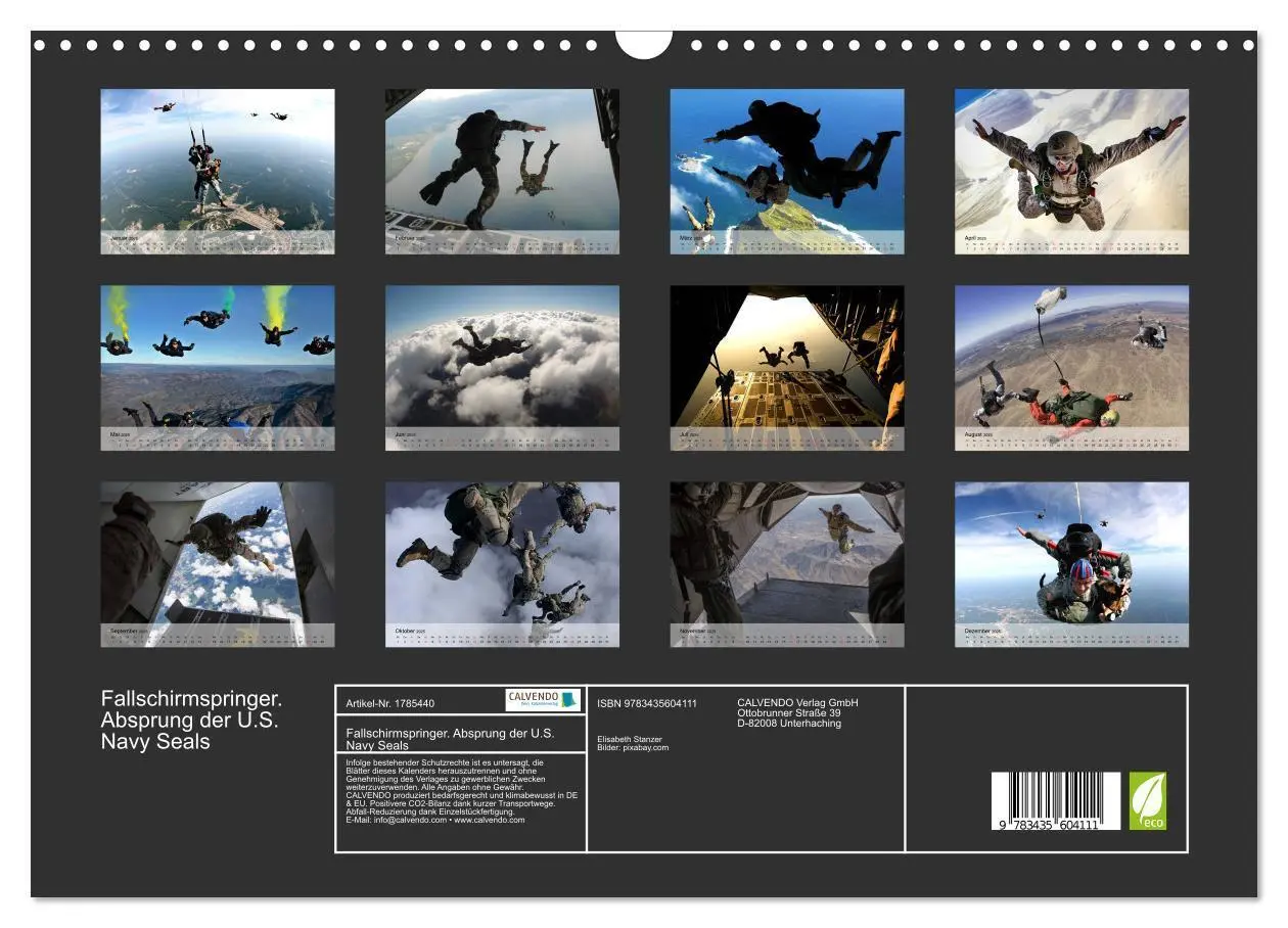 Bild: 9783435604111 | Fallschirmspringer. Absprung der U.S. Navy Seals (Wandkalender 2025...