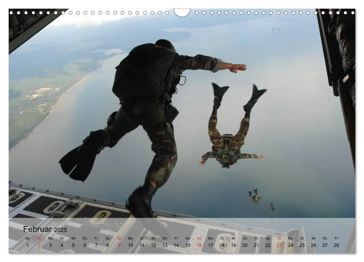 Bild: 9783435604111 | Fallschirmspringer. Absprung der U.S. Navy Seals (Wandkalender 2025...