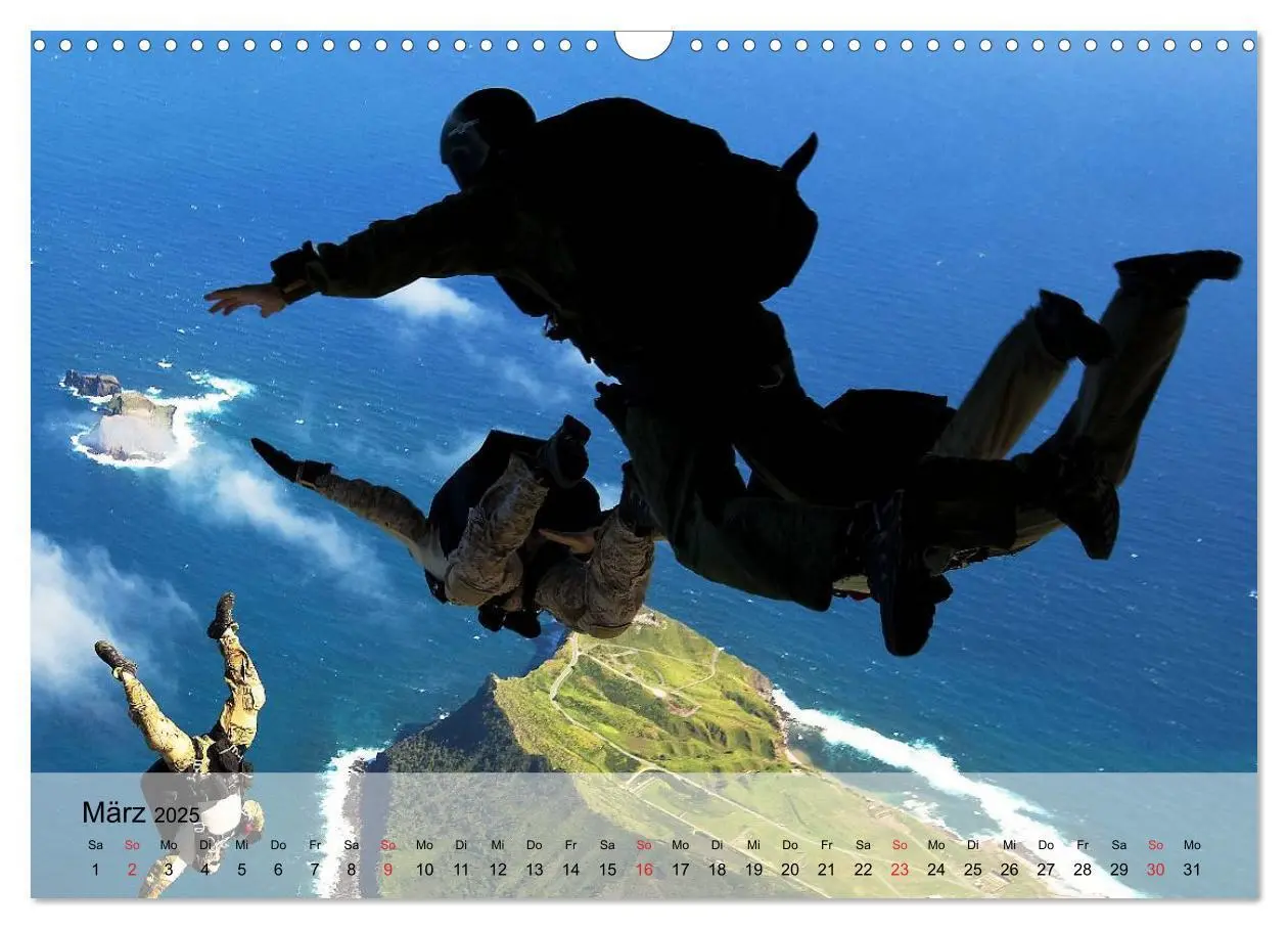 Bild: 9783435604111 | Fallschirmspringer. Absprung der U.S. Navy Seals (Wandkalender 2025...