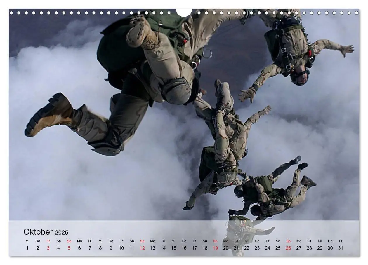 Bild: 9783435604111 | Fallschirmspringer. Absprung der U.S. Navy Seals (Wandkalender 2025...