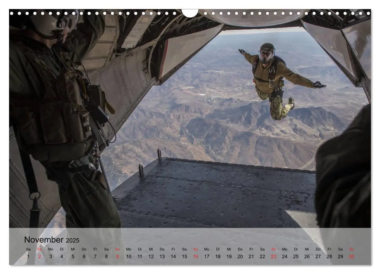 Bild: 9783435604111 | Fallschirmspringer. Absprung der U.S. Navy Seals (Wandkalender 2025...