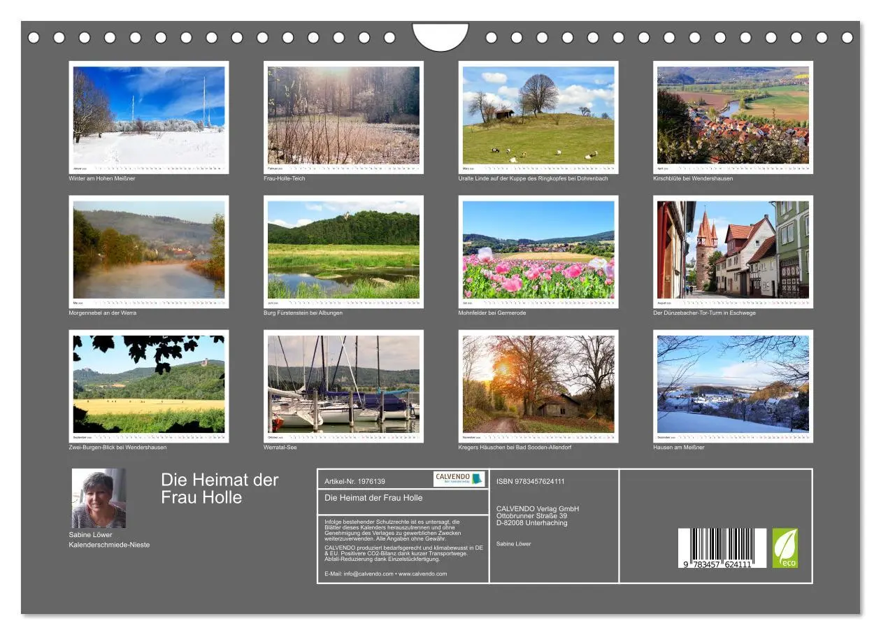 Bild: 9783457624111 | Die Heimat der Frau Holle (Wandkalender 2026 DIN A4 quer), CALVENDO...
