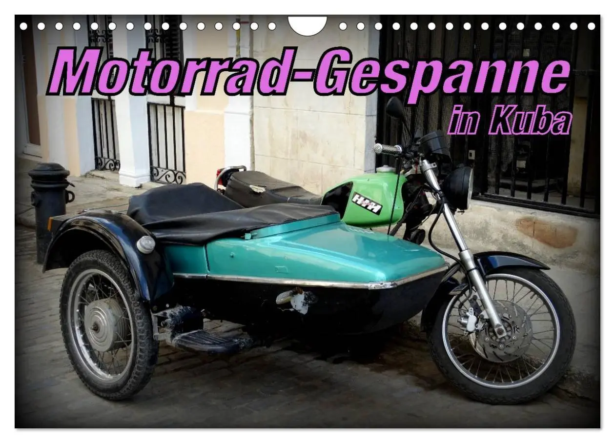 Cover: 9783516024111 | Motorrad-Gespanne in Kuba (Wandkalender 2026 DIN A4 quer), CALVENDO...