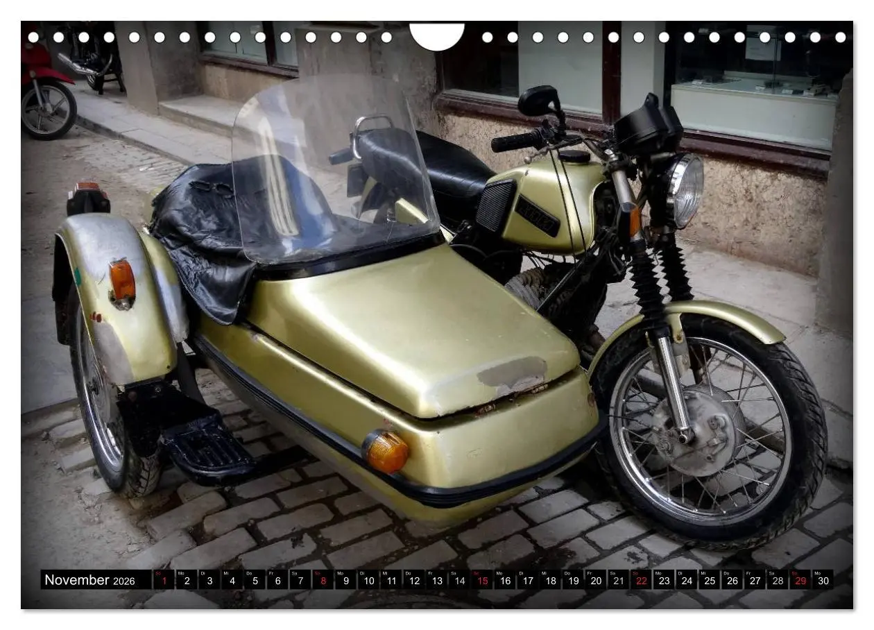 Bild: 9783516024111 | Motorrad-Gespanne in Kuba (Wandkalender 2026 DIN A4 quer), CALVENDO...