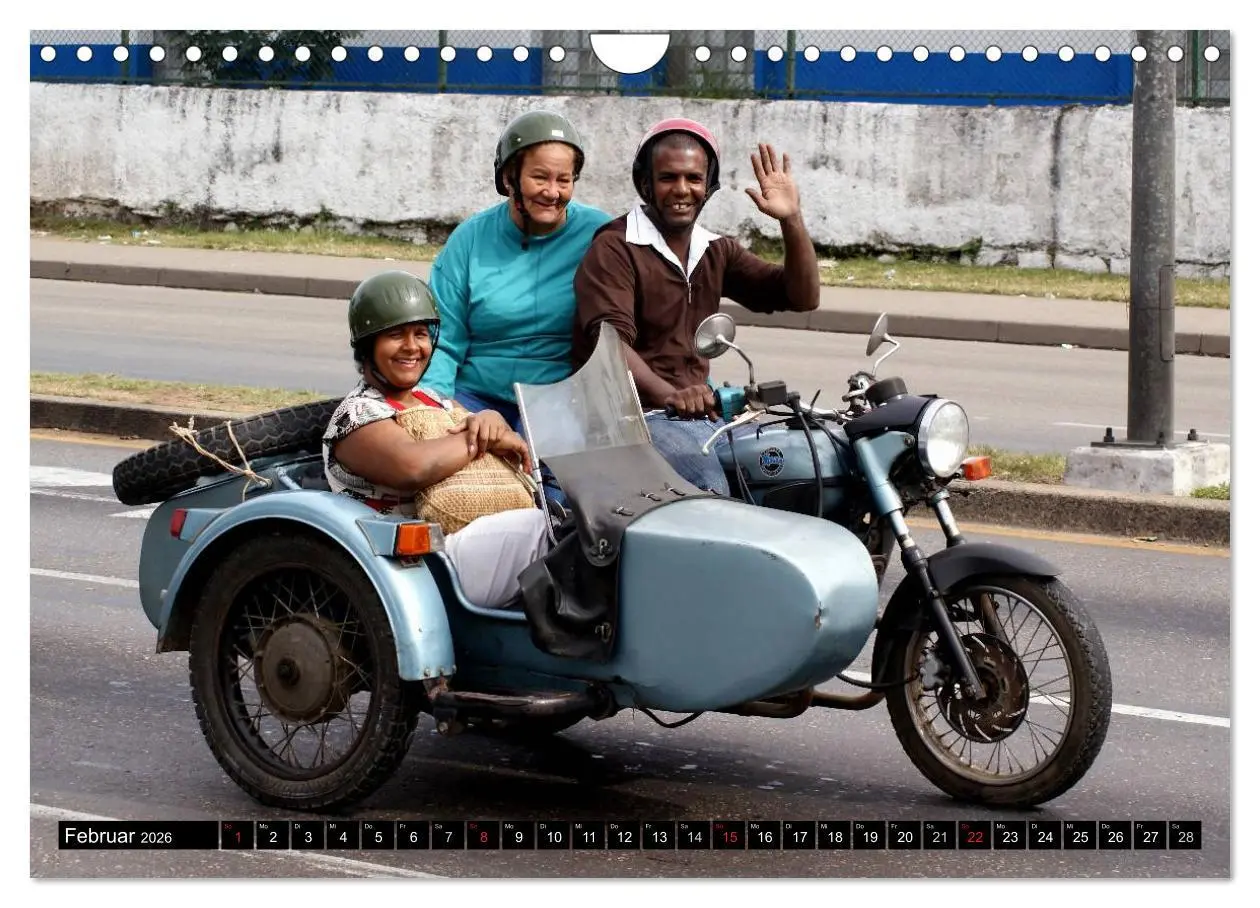 Bild: 9783516024111 | Motorrad-Gespanne in Kuba (Wandkalender 2026 DIN A4 quer), CALVENDO...