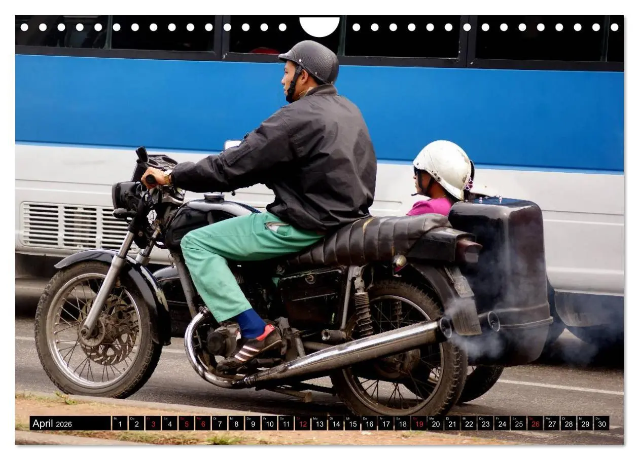 Bild: 9783516024111 | Motorrad-Gespanne in Kuba (Wandkalender 2026 DIN A4 quer), CALVENDO...