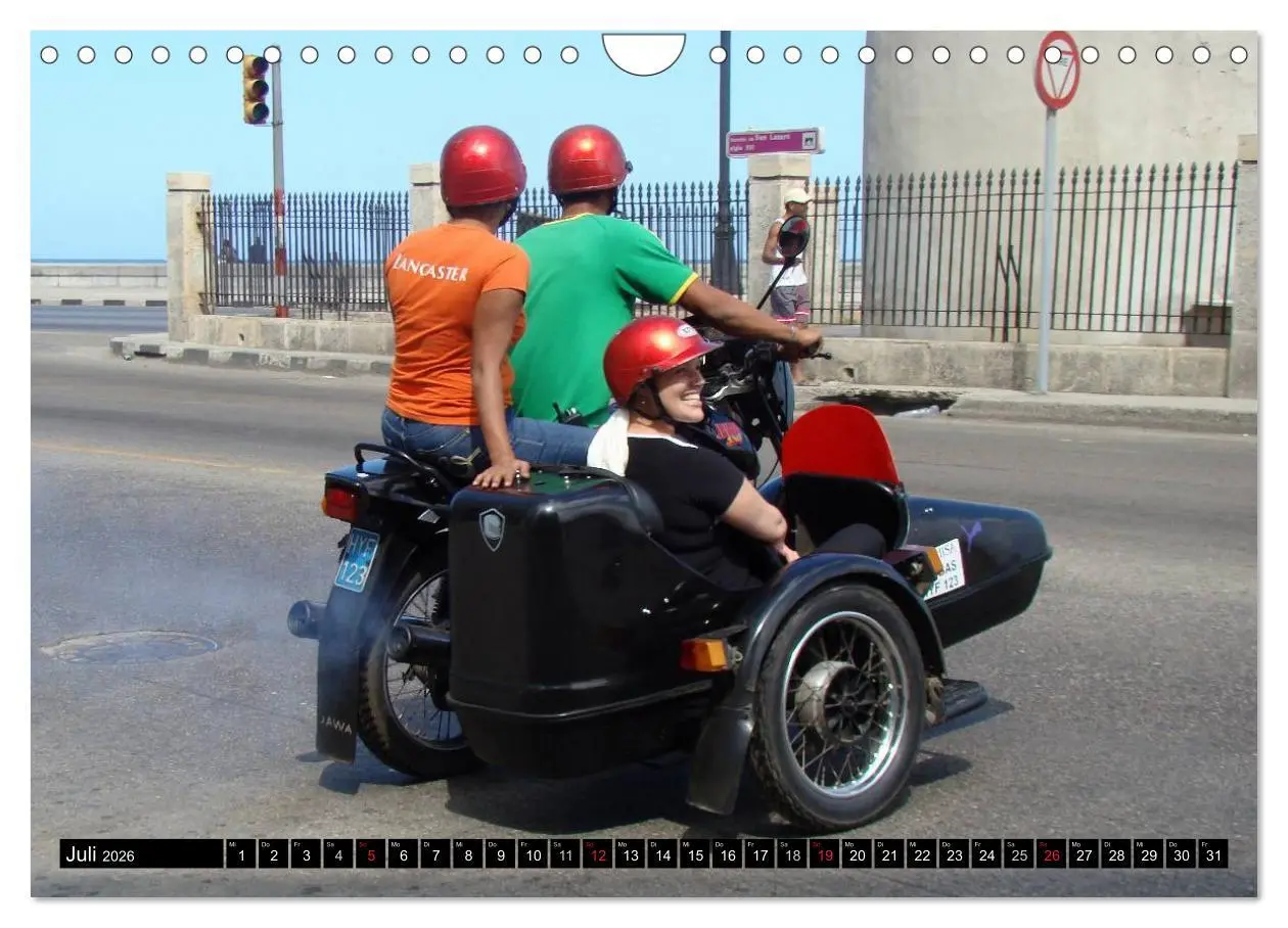Bild: 9783516024111 | Motorrad-Gespanne in Kuba (Wandkalender 2026 DIN A4 quer), CALVENDO...