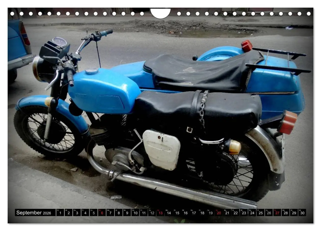 Bild: 9783516024111 | Motorrad-Gespanne in Kuba (Wandkalender 2026 DIN A4 quer), CALVENDO...