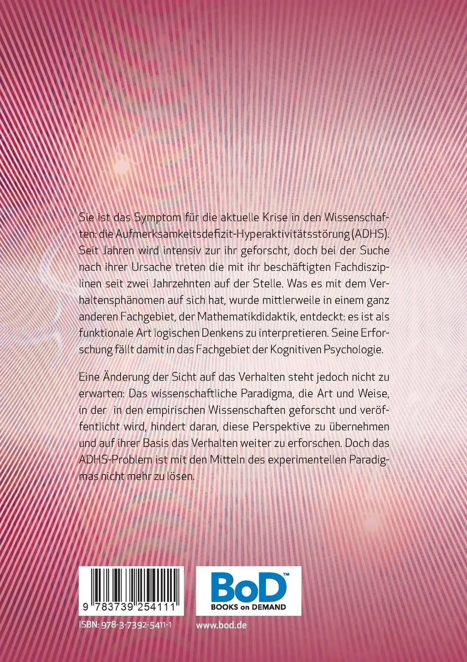 Rückseite: 9783739254111 | ADHS - Ein wissenschaftliches Fiasko | Elisabeth Dägling | Taschenbuch