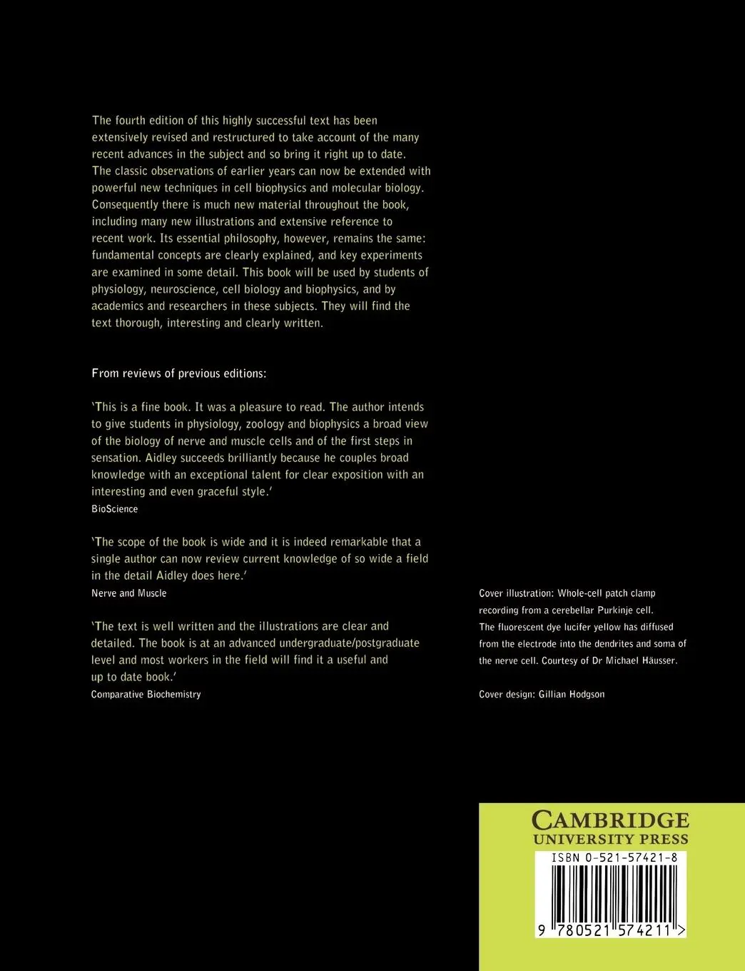 Rückseite: 9780521574211 | The Physiology of Excitable Cells | David J. Aidley | Taschenbuch