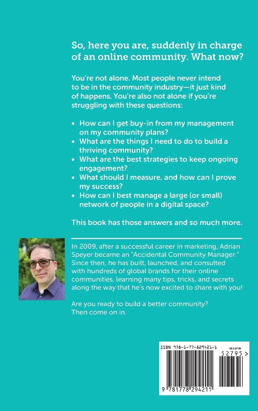Rückseite: 9781778294211 | The Accidental Community Manager | Adrian Speyer | Buch | Englisch