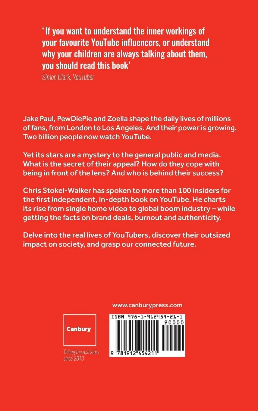 Rückseite: 9781912454211 | YouTubers | Chris Stokel-Walker | Buch | Englisch | 2019