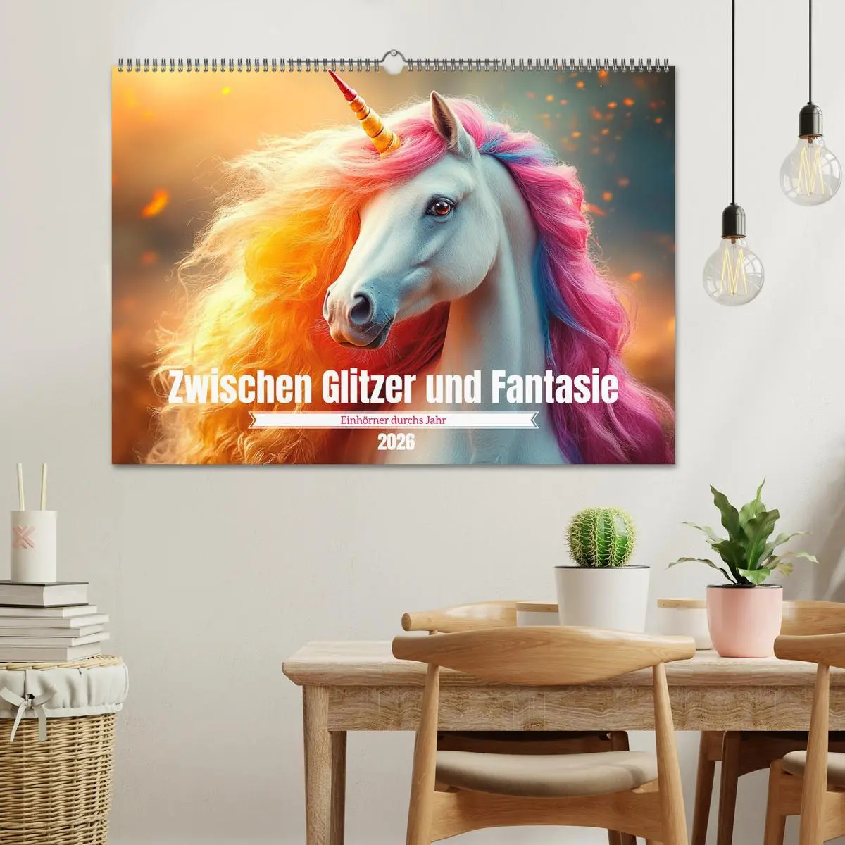 Bild: 9783457304211 | Zwischen Glitzer und Fantasie-Einhörner durchs Jahr (Wandkalender...