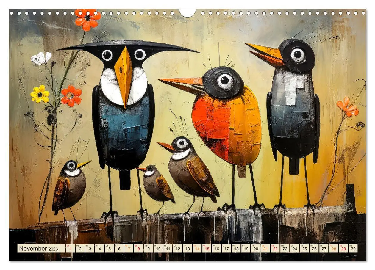 Bild: 9783457474211 | Vögel - ein schöner Tag (Wandkalender 2026 DIN A3 quer), CALVENDO...