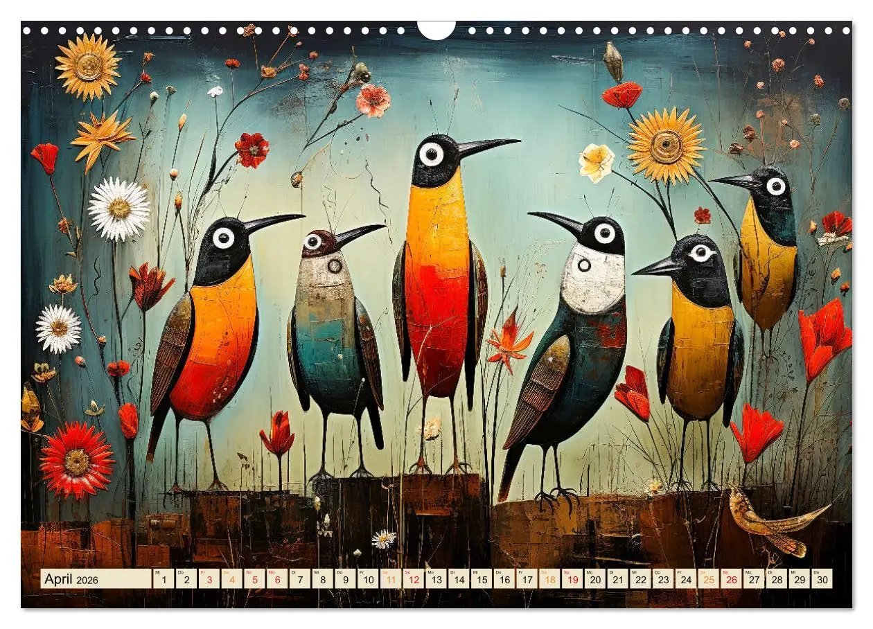 Bild: 9783457474211 | Vögel - ein schöner Tag (Wandkalender 2026 DIN A3 quer), CALVENDO...